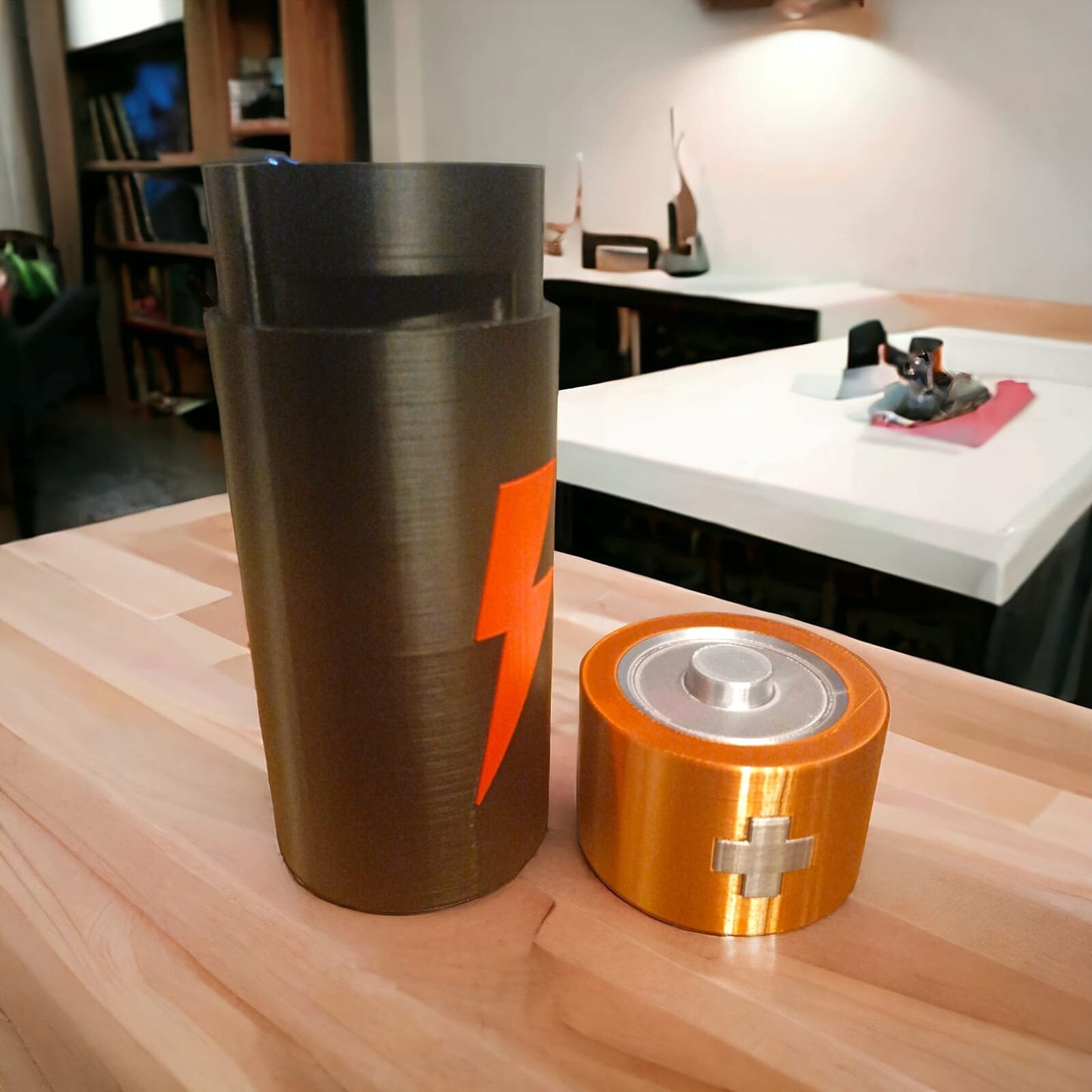 Umweltfreundlicher Altbatterienbehälter aus PLA/ Recyclingbehälter Batterien/umweltfreundlich/Batterieentsorgung