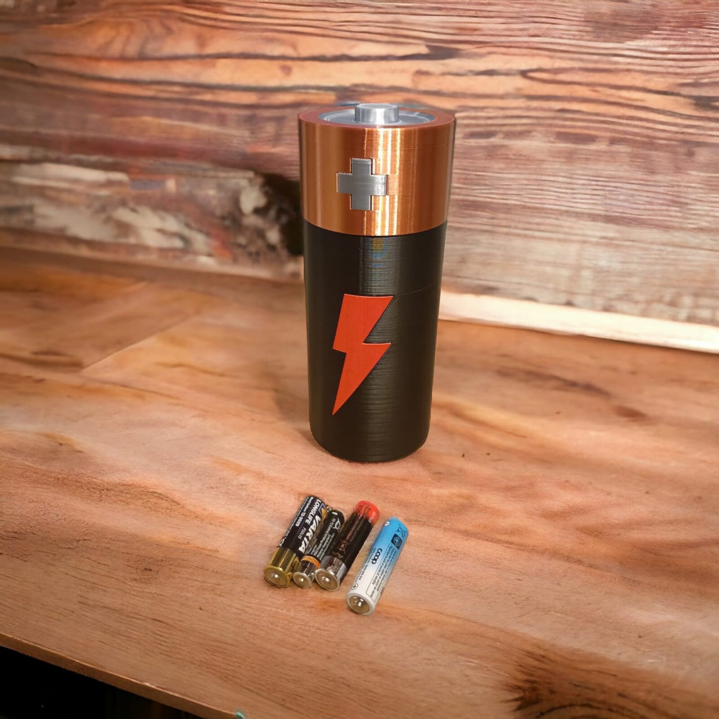 Umweltfreundlicher Altbatterienbehälter aus PLA/ Recyclingbehälter Batterien/umweltfreundlich/Batterieentsorgung