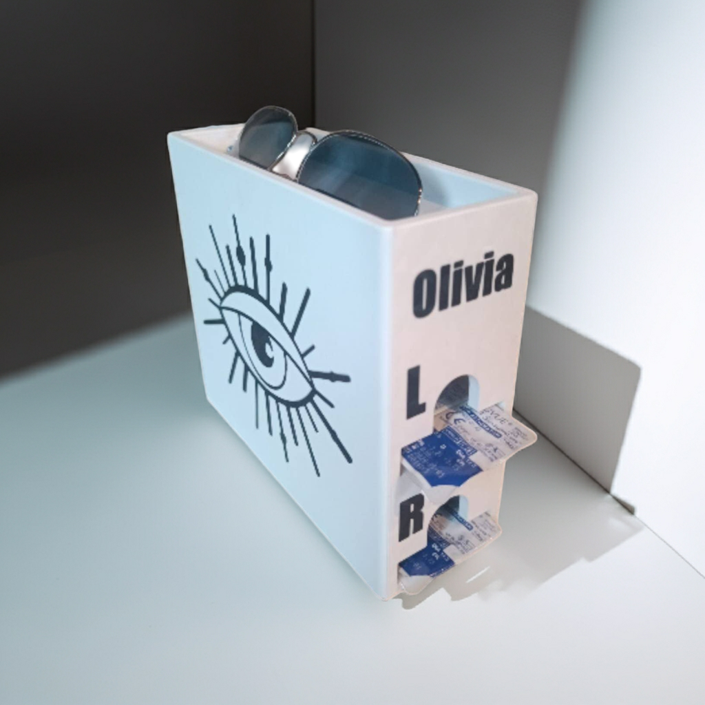 5er Vision: 3D Gedruckter Kontaktlinsenspender für 60 Tageslinsen – Stylisher Organizer (PLA)