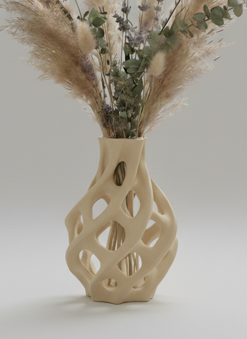 Skulpturale Gittervase 'Twist' – Modernes Design für dein Zuhause