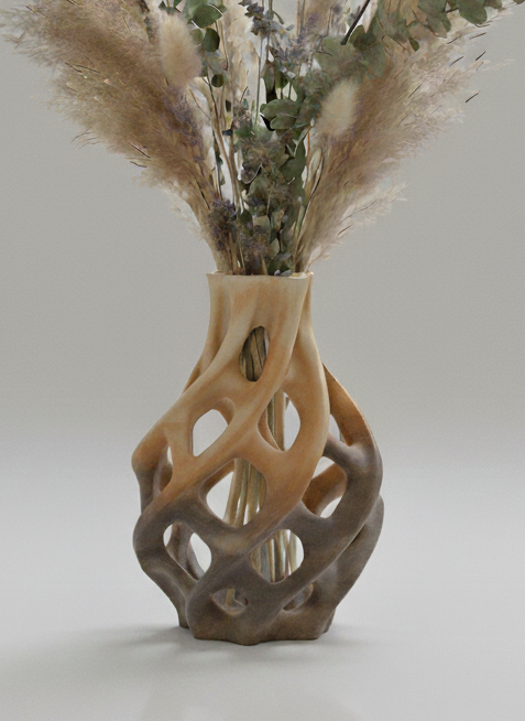 Skulpturale Gittervase 'Twist' – Modernes Design für dein Zuhause