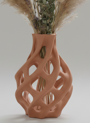 Skulpturale Gittervase 'Twist' – Modernes Design für dein Zuhause