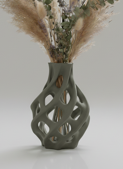 Skulpturale Gittervase 'Twist' – Modernes Design für dein Zuhause