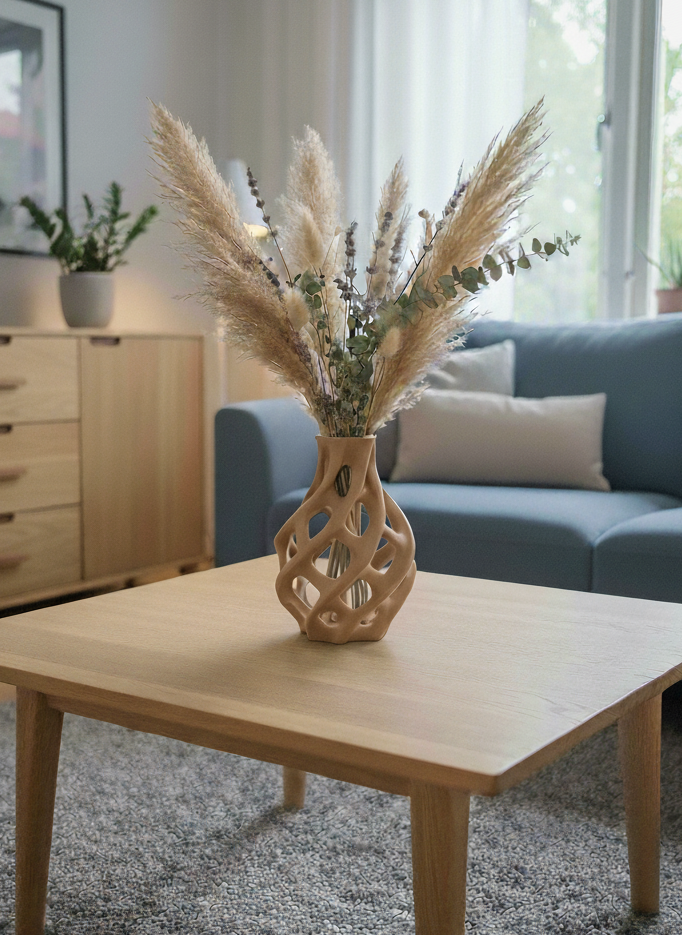 Skulpturale Gittervase 'Twist' – Modernes Design für dein Zuhause