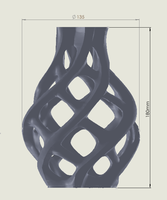 Skulpturale Gittervase 'Twist' – Modernes Design für dein Zuhause