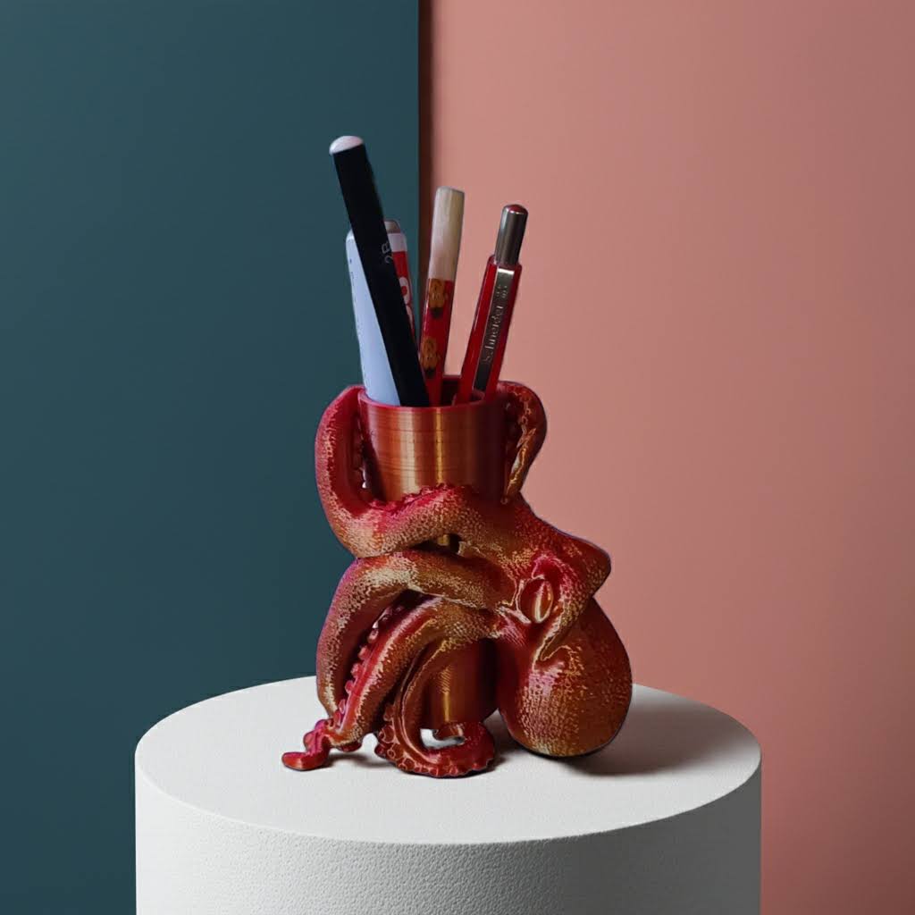 Octopus Bleistifthalter, Schreibtisch Organizer, Büro Organisation, Stifte aufbewahrung, Meer Deko, Stifteköcher